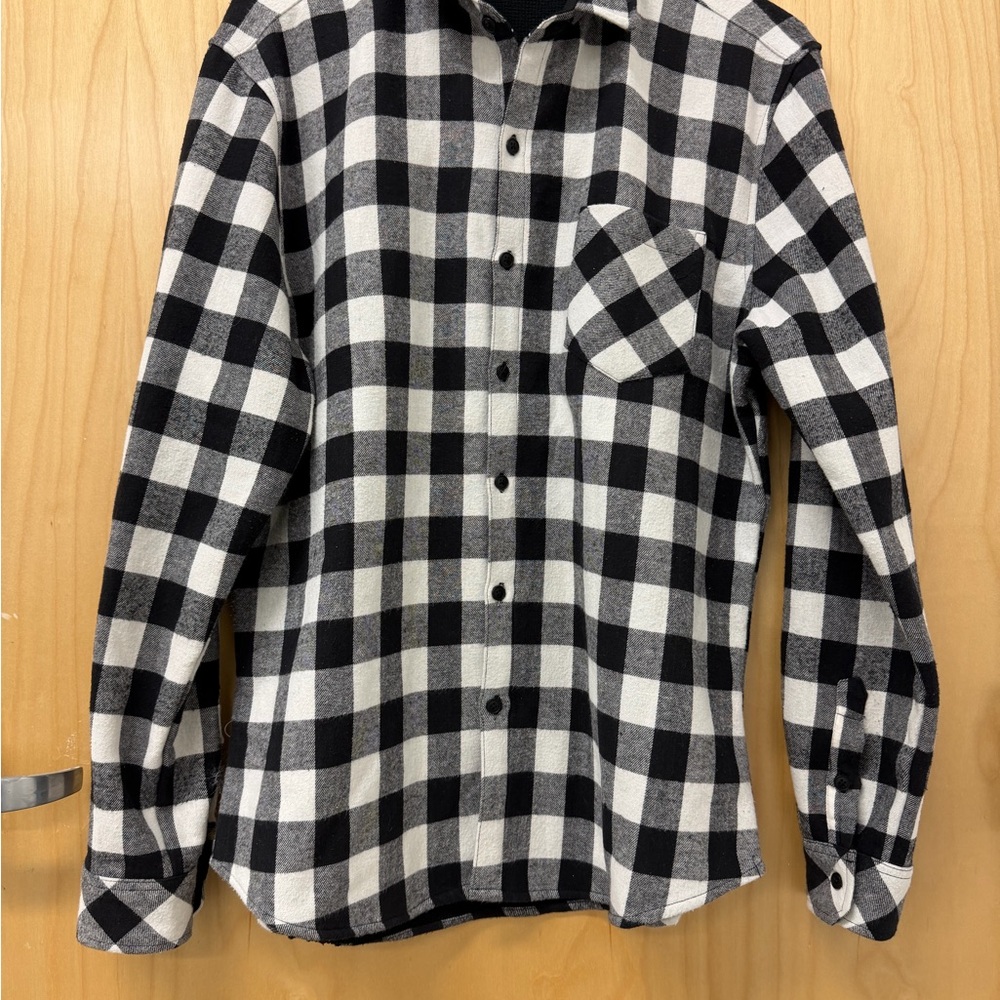 Nomad Black & White Plaid Lightweight Shirt Jacket